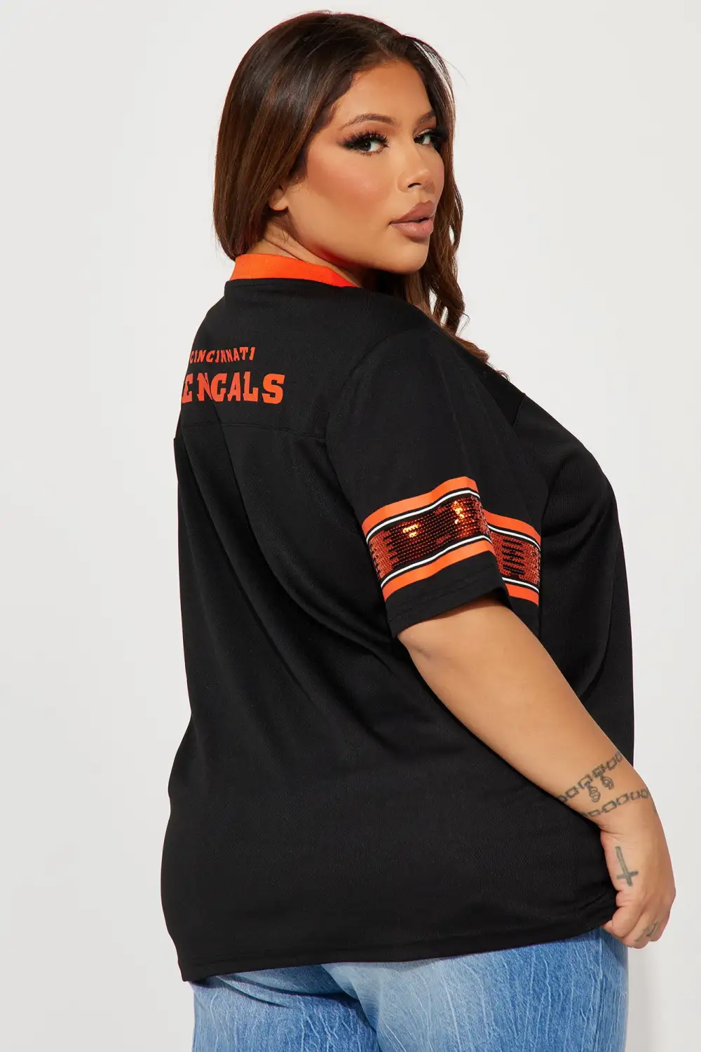 Rising Star Bengals Mesh Top - Black