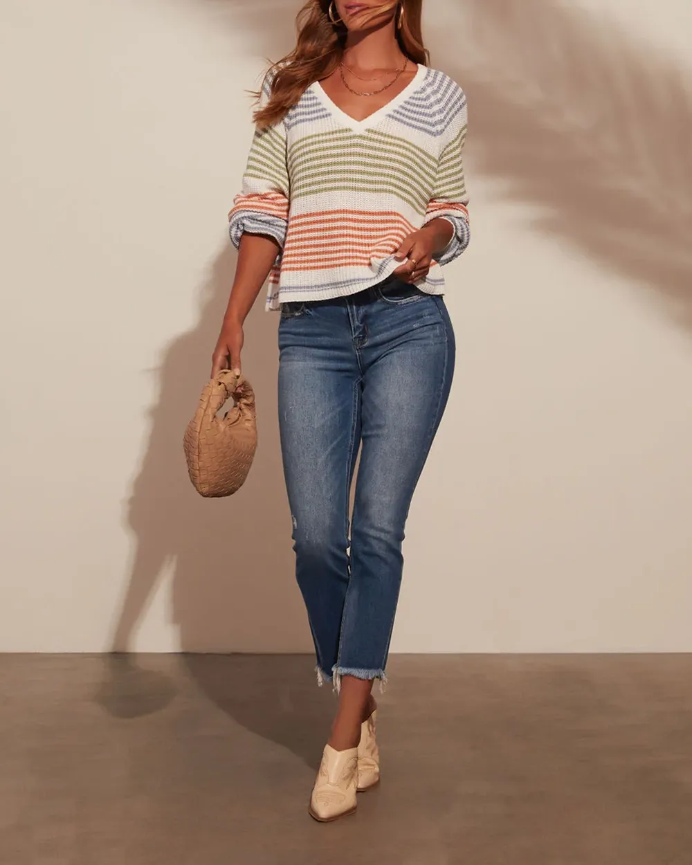 Striped Oversized Pullover Sweater