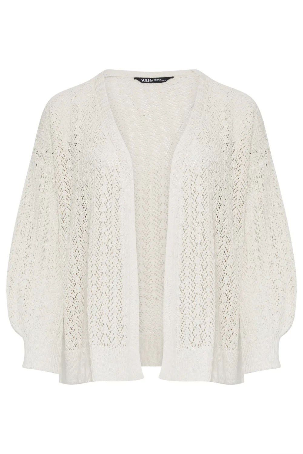 YOURS Curve Pink Pointelle Cardigan