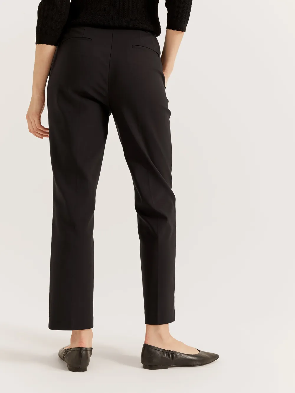 Black Straight Leg Suit Pants