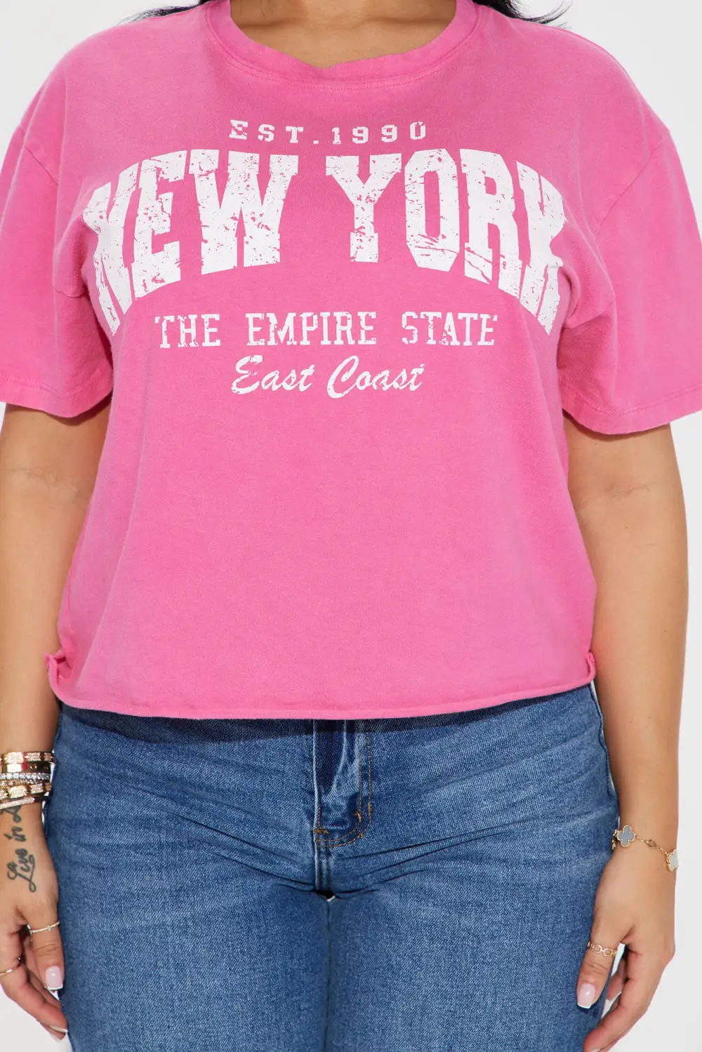 The Empire State Graphic Tee - Hot Pink