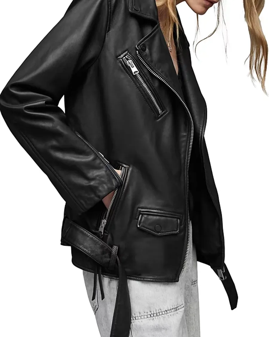 Black Leather Biker Jacket