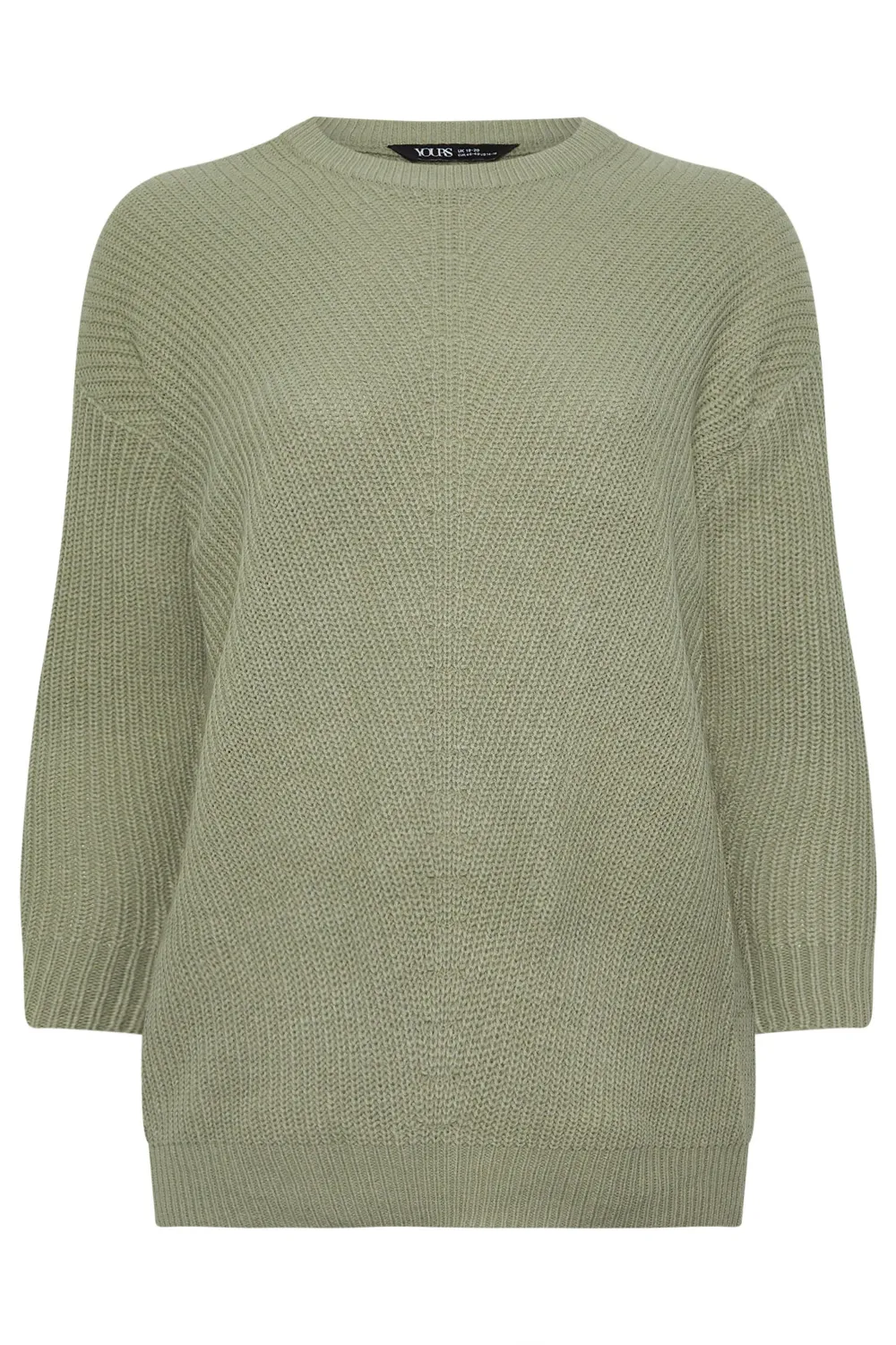 YOURS Curve Black & White Essential Knitted Jumper