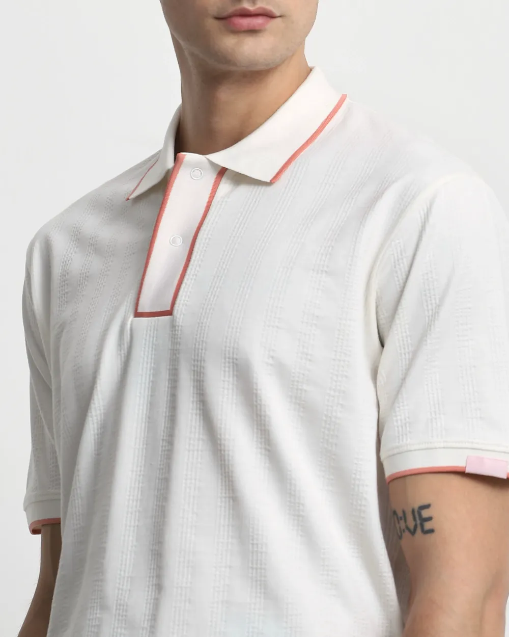 Daily Simple Soft And Comfortable White Polo Shirt
