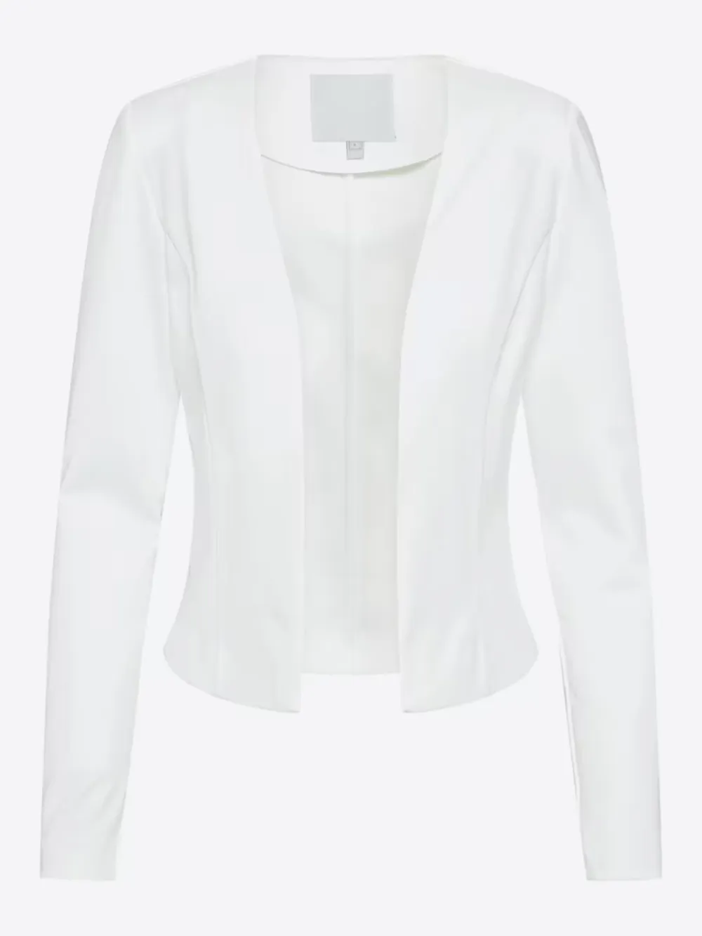 Plain Colored Collarless Blazer