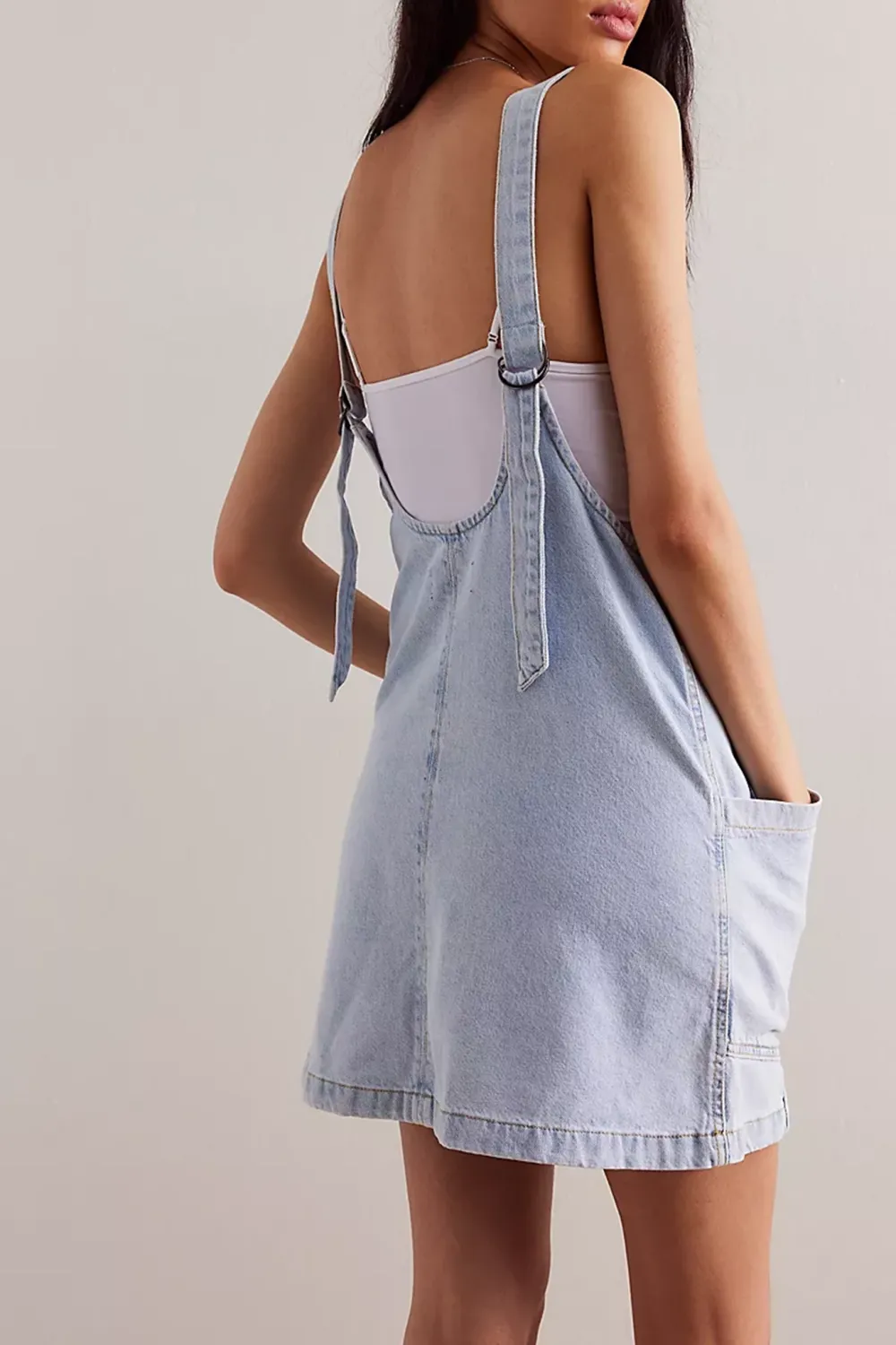 Denim Overall Mini Skirt