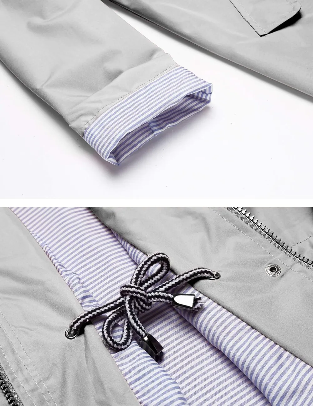 LOMON Raincoat Women Waterproof Long Hooded Trench Coats Lined Windbreaker Travel Jacket S-XXL