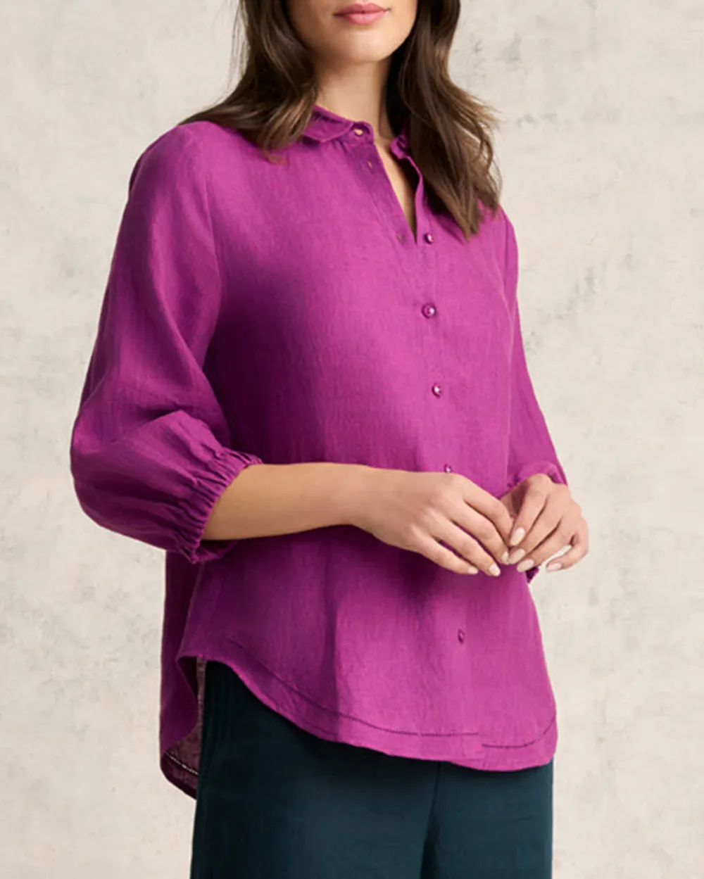 3/4 Sleeve Linen Shirt