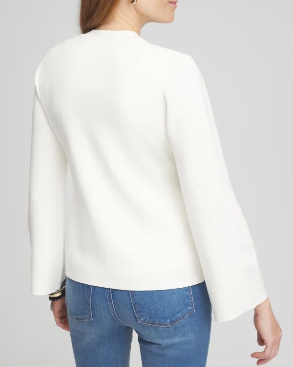 Faux Horn Button-Up Cardigan