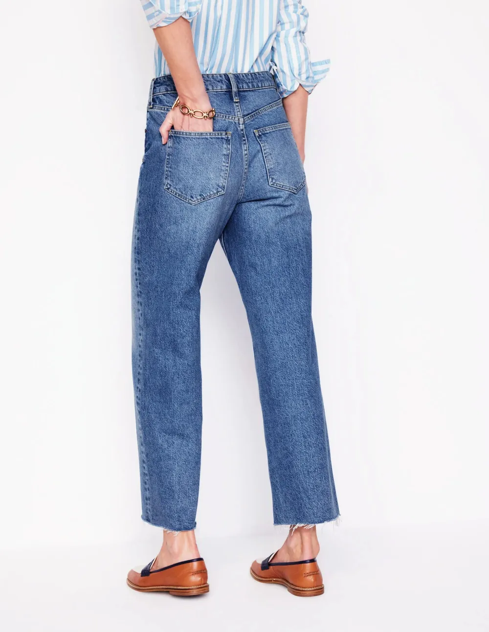 Medium Blue Wide - Leg Jeans