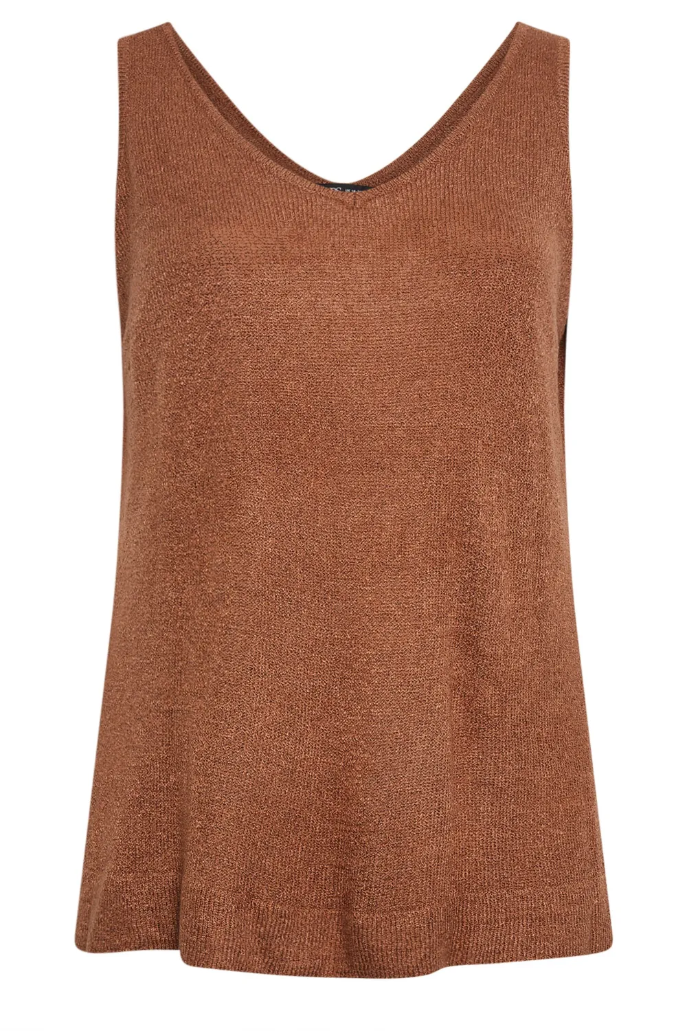 YOURS Curve Black Knitted Vest Top