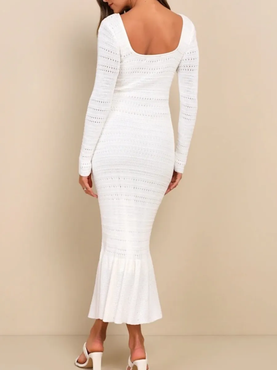 Square Neck Flare Dress