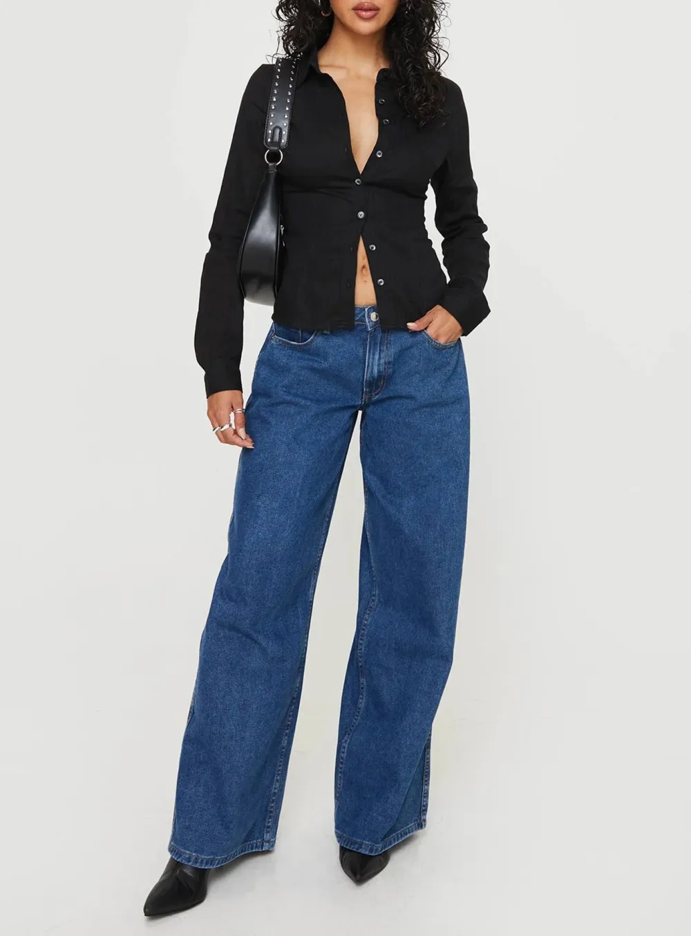 White Pleated Long Sleeve Shirt