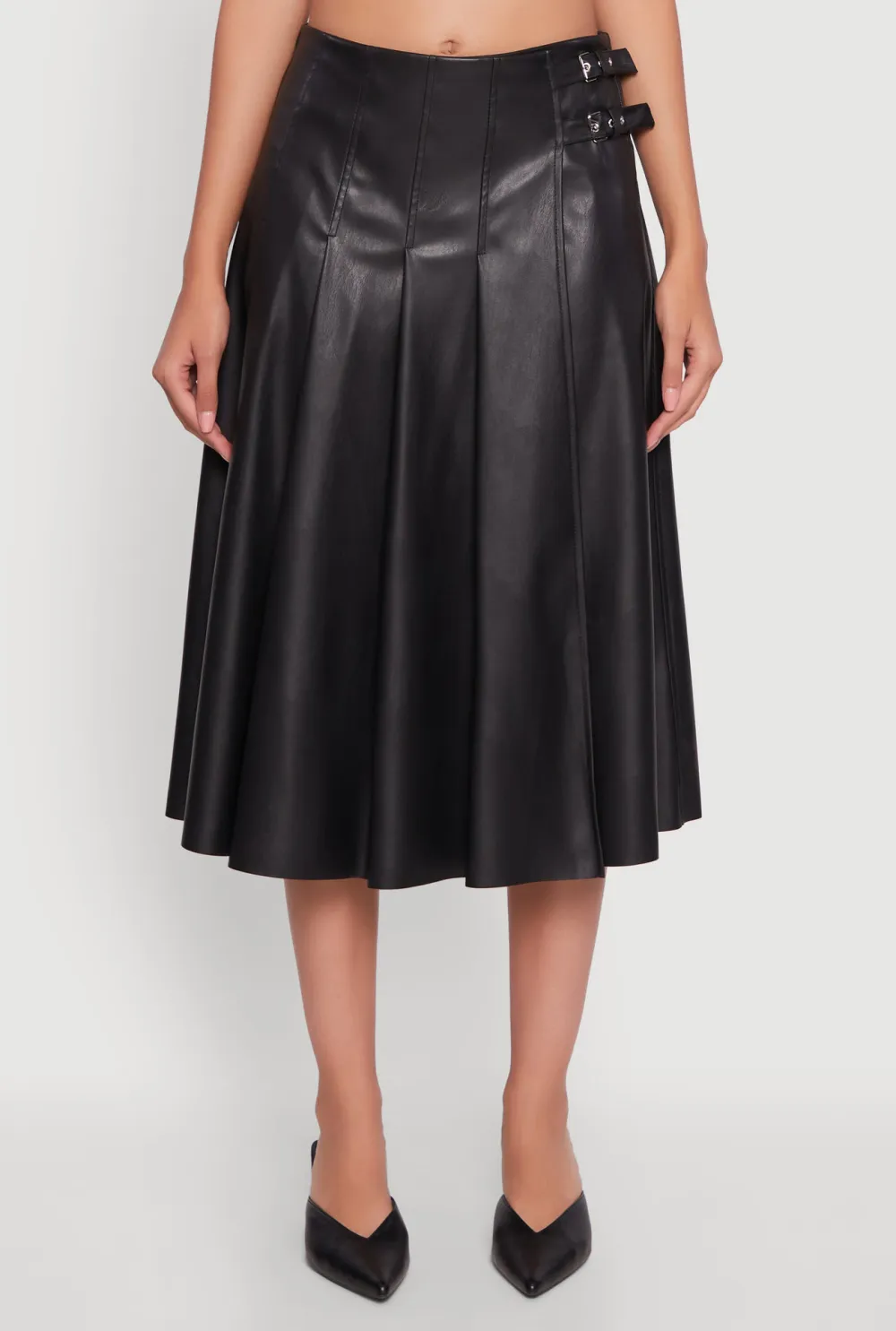 Leather Midi Skirt