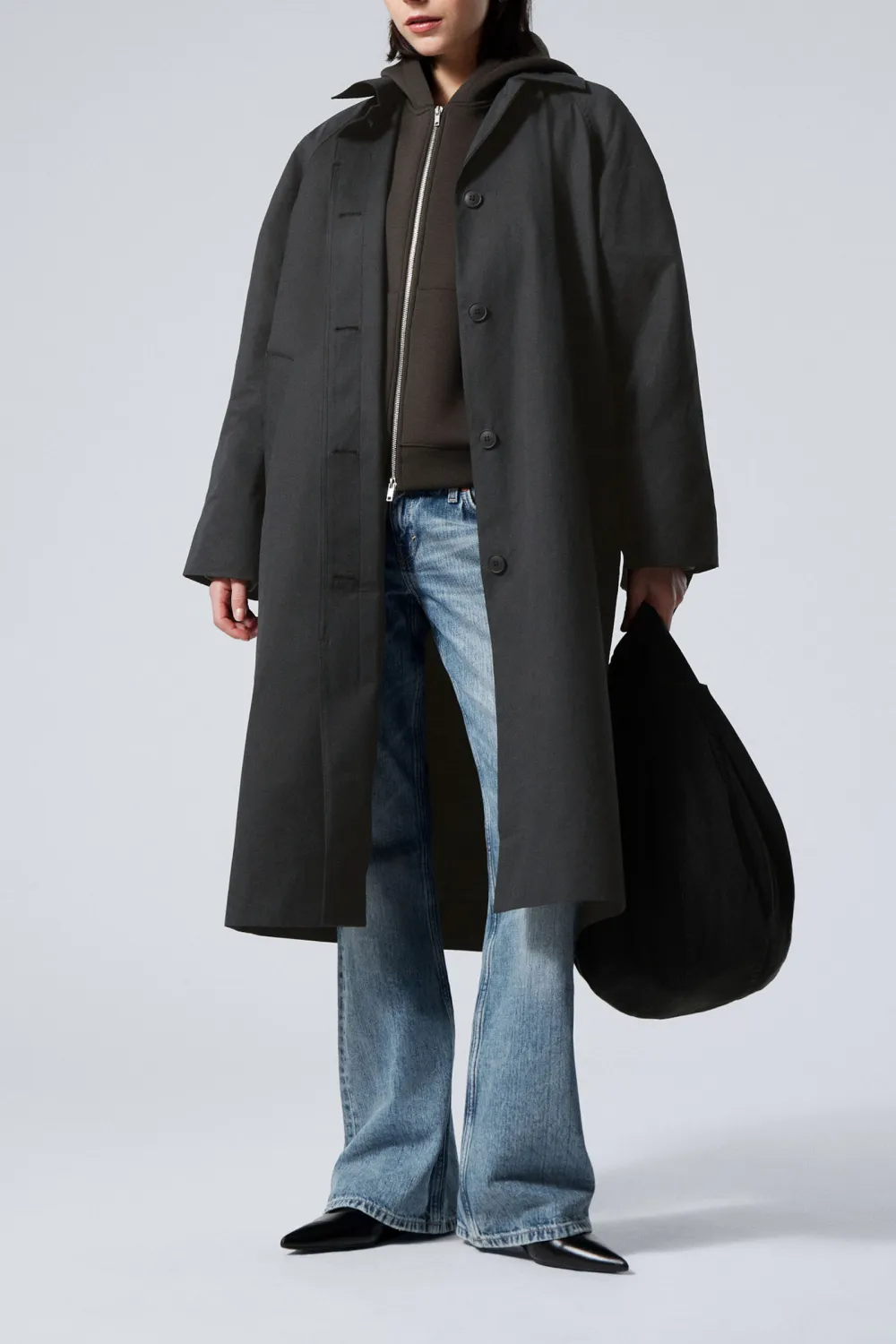 Oversized Raglan Sleeve Long Coat