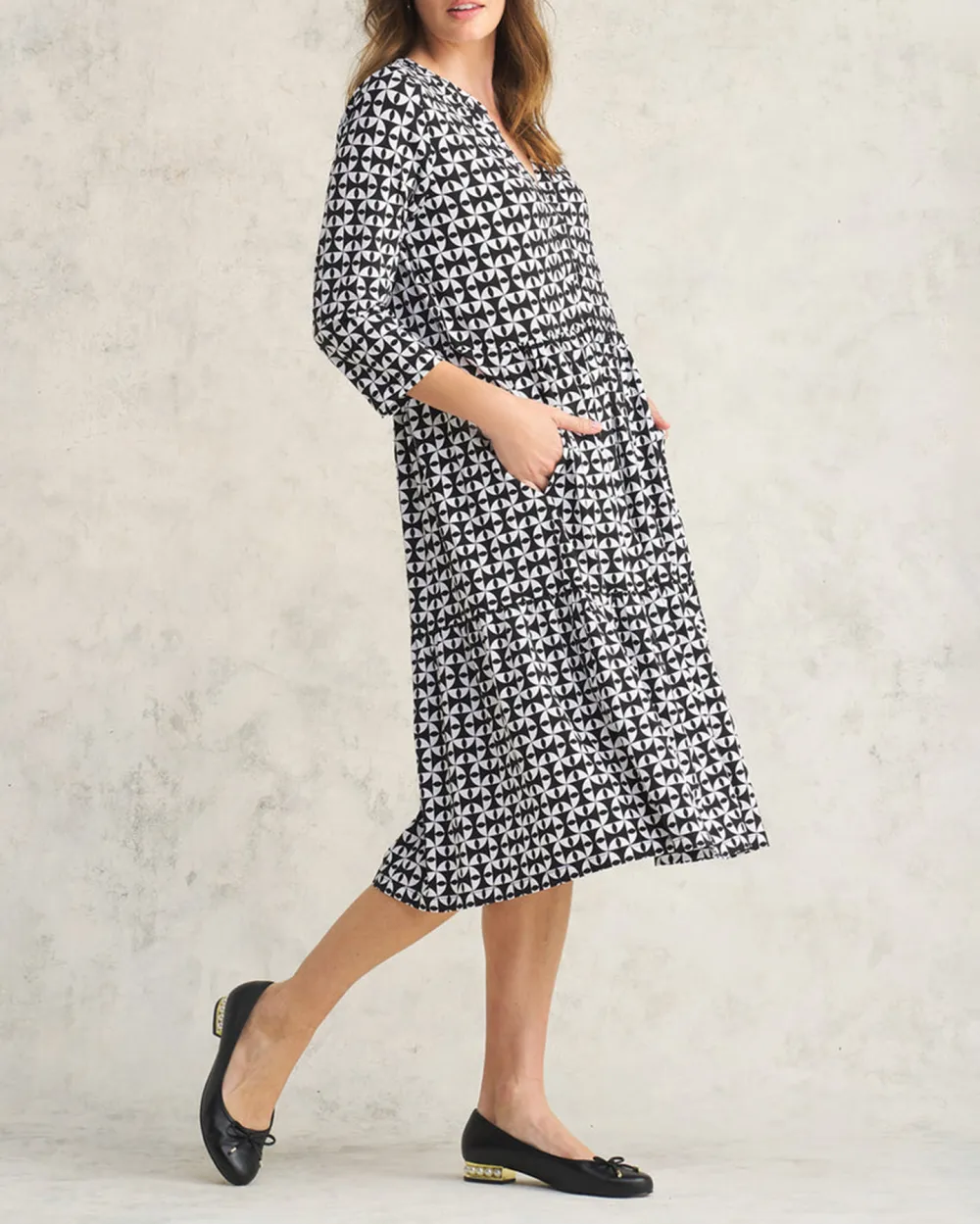 High Twist Jersey Tier Dress