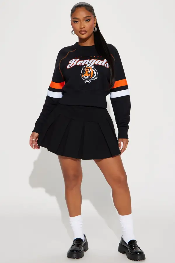 Cincinnati Bengals Cropped Sweatshirt - Black