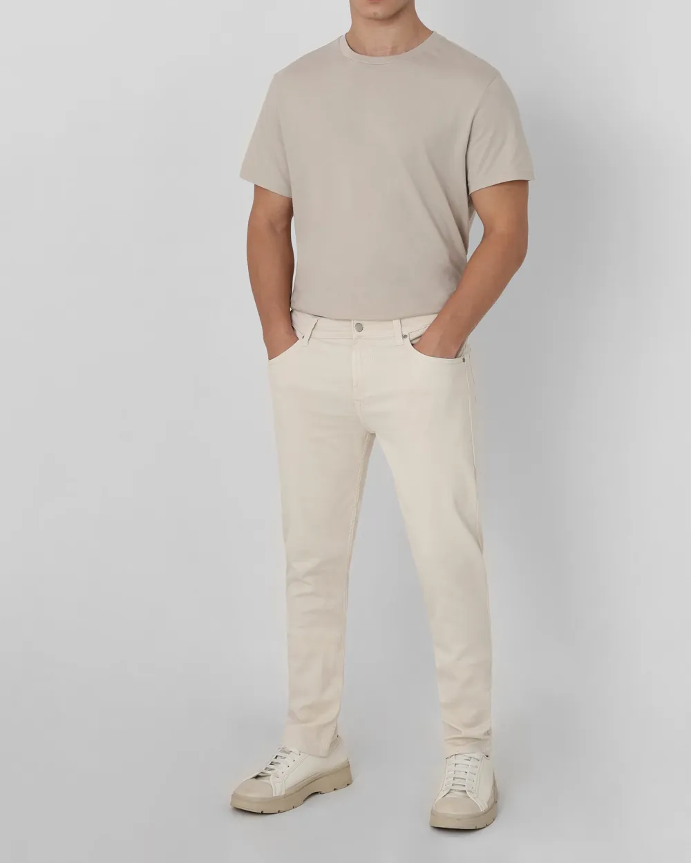 Classic Comfortable Straight Off White  Jeans