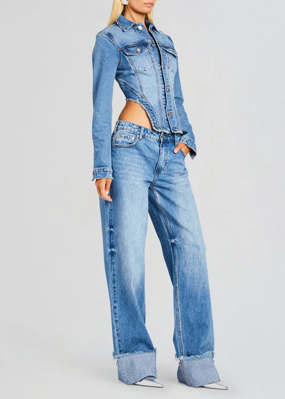 Corset-inspired Denim Jacket