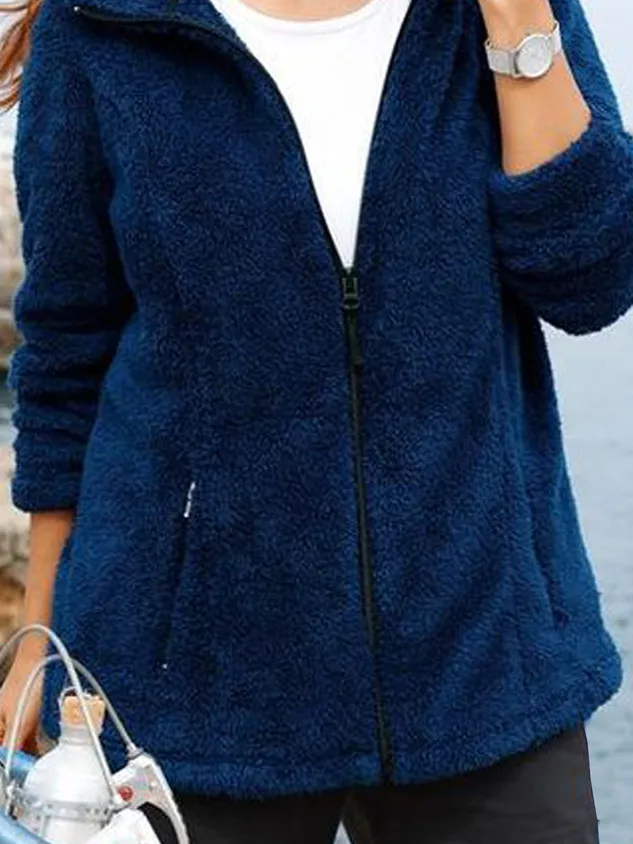 Casual Polar Fleece Teddy Jacket