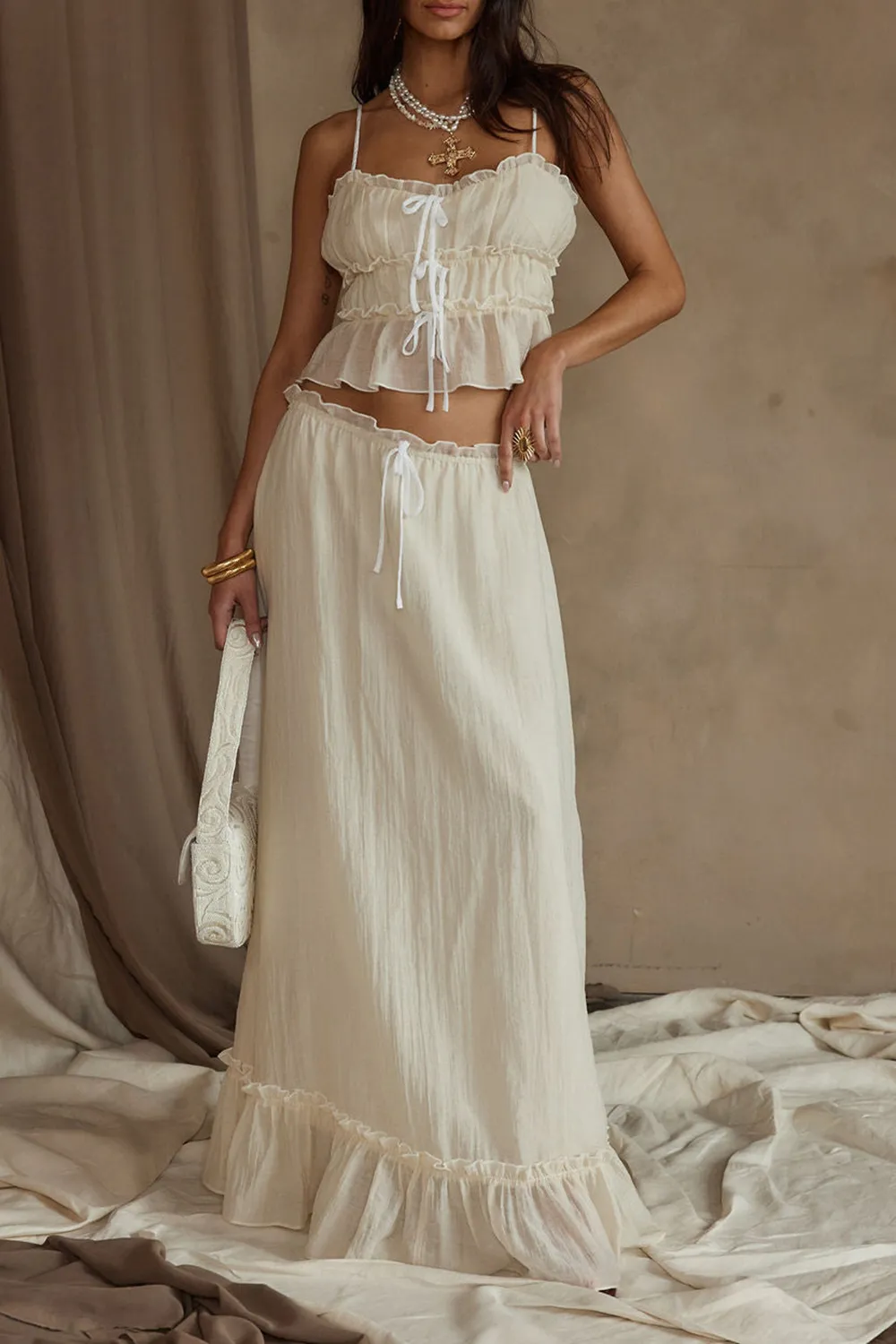 Holiday Style Baby Yellow Maxi Skirt