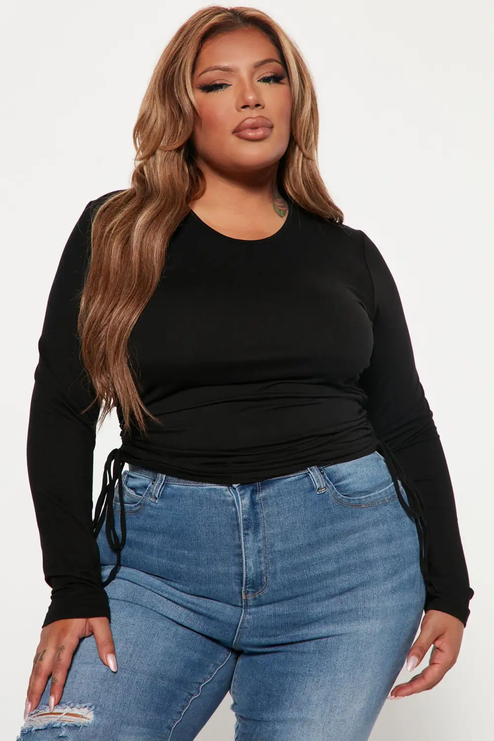 Sabrina Long Sleeve Top - Black
