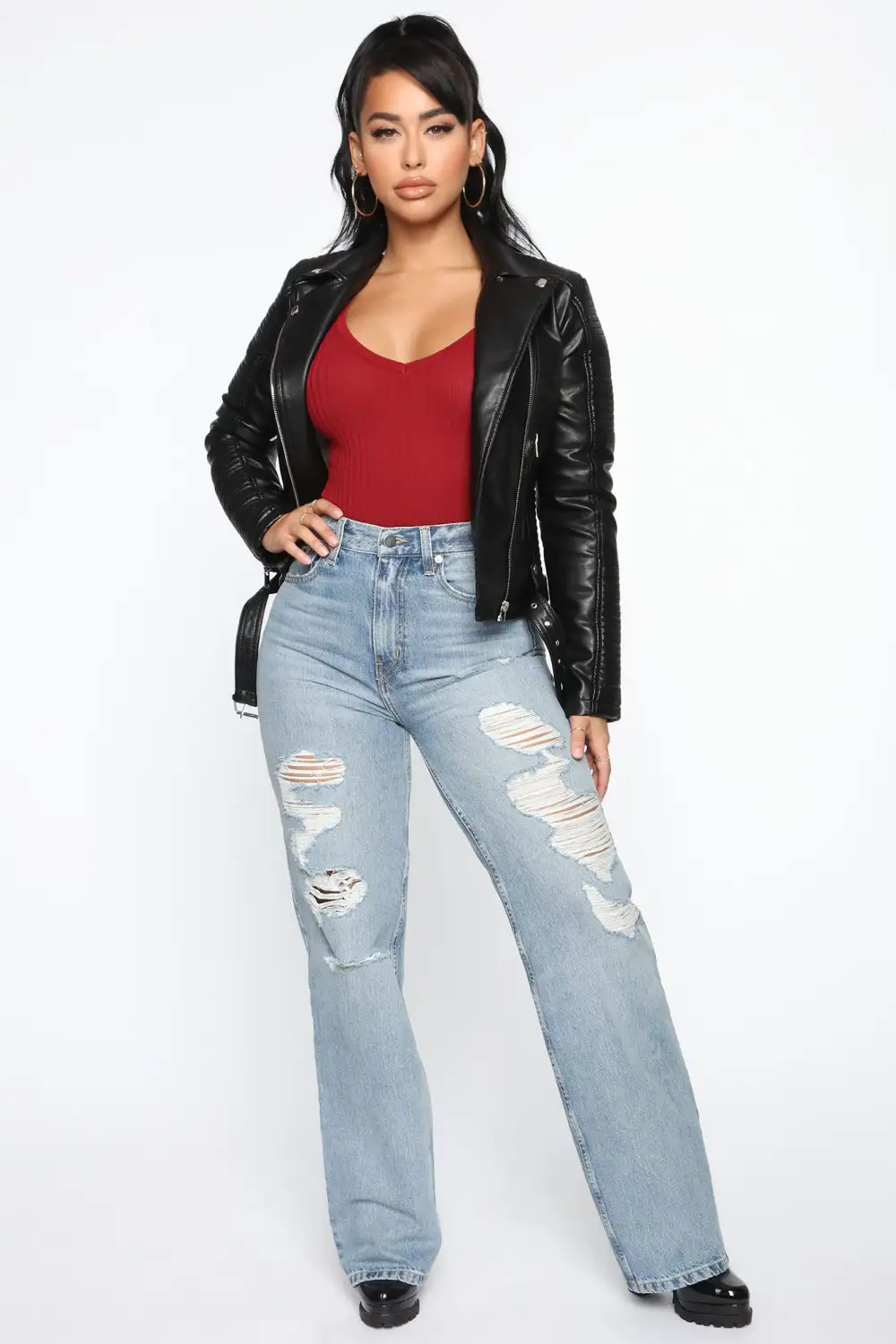 Can't Stop Me Now PU Leather Jacket - Black