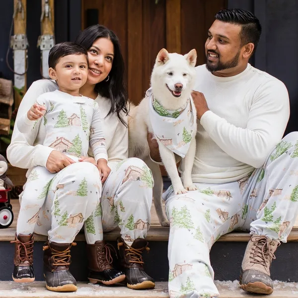 Winter Cabin Matching Organic Cotton Pajamas