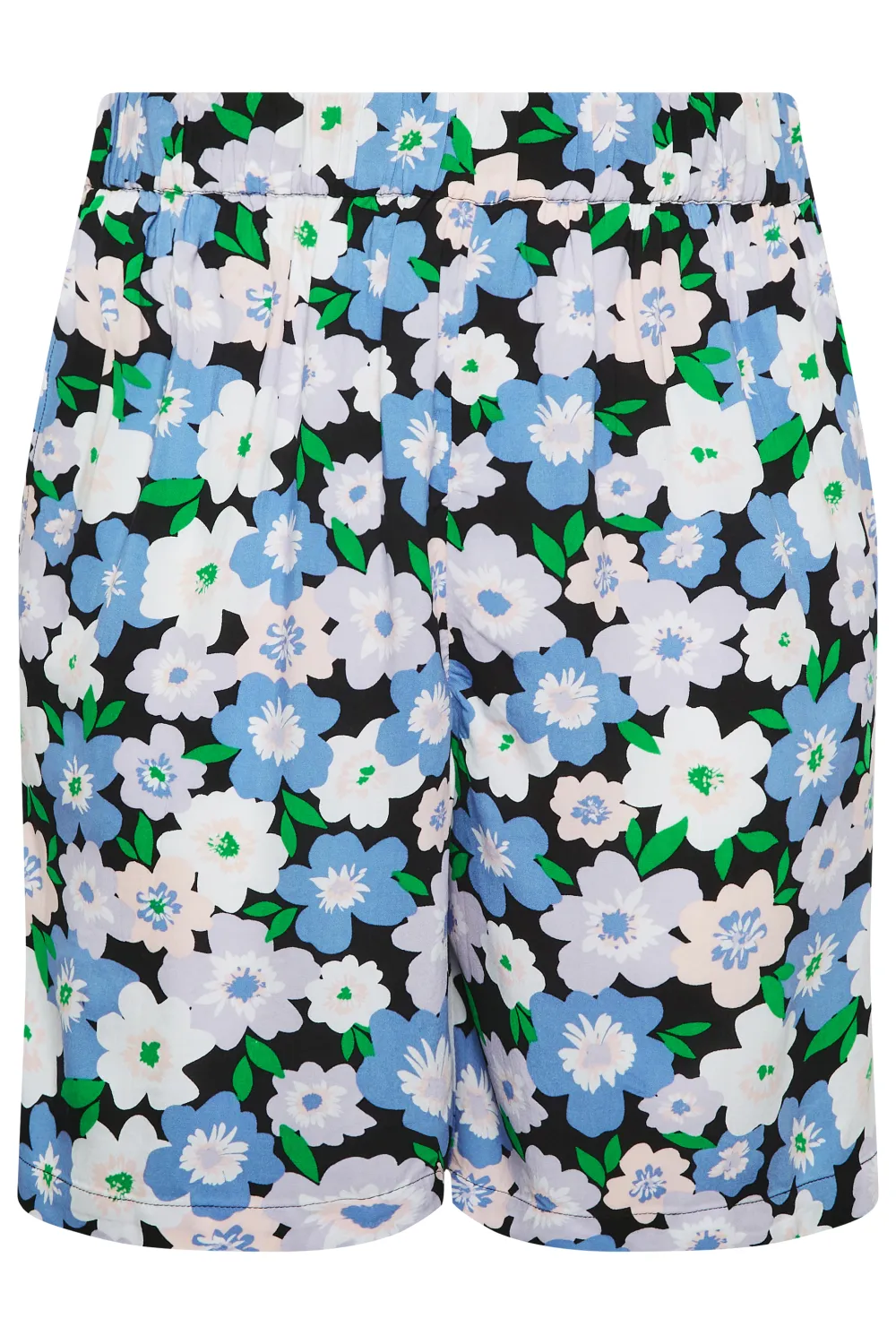 YOURS Curve Blue Floral Woven Shorts
