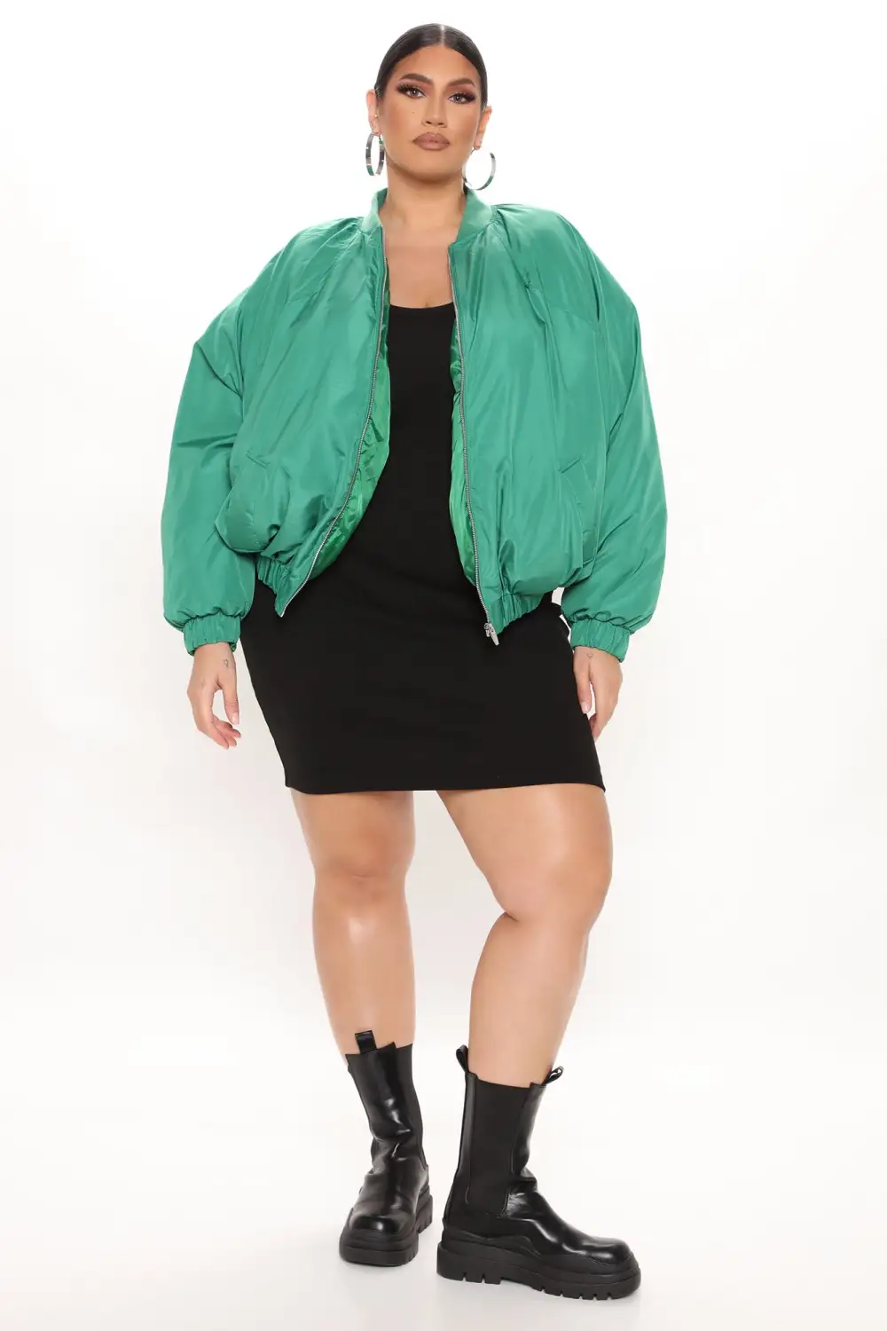 Obsessed With Me Bomber Jacket - Kelly Green