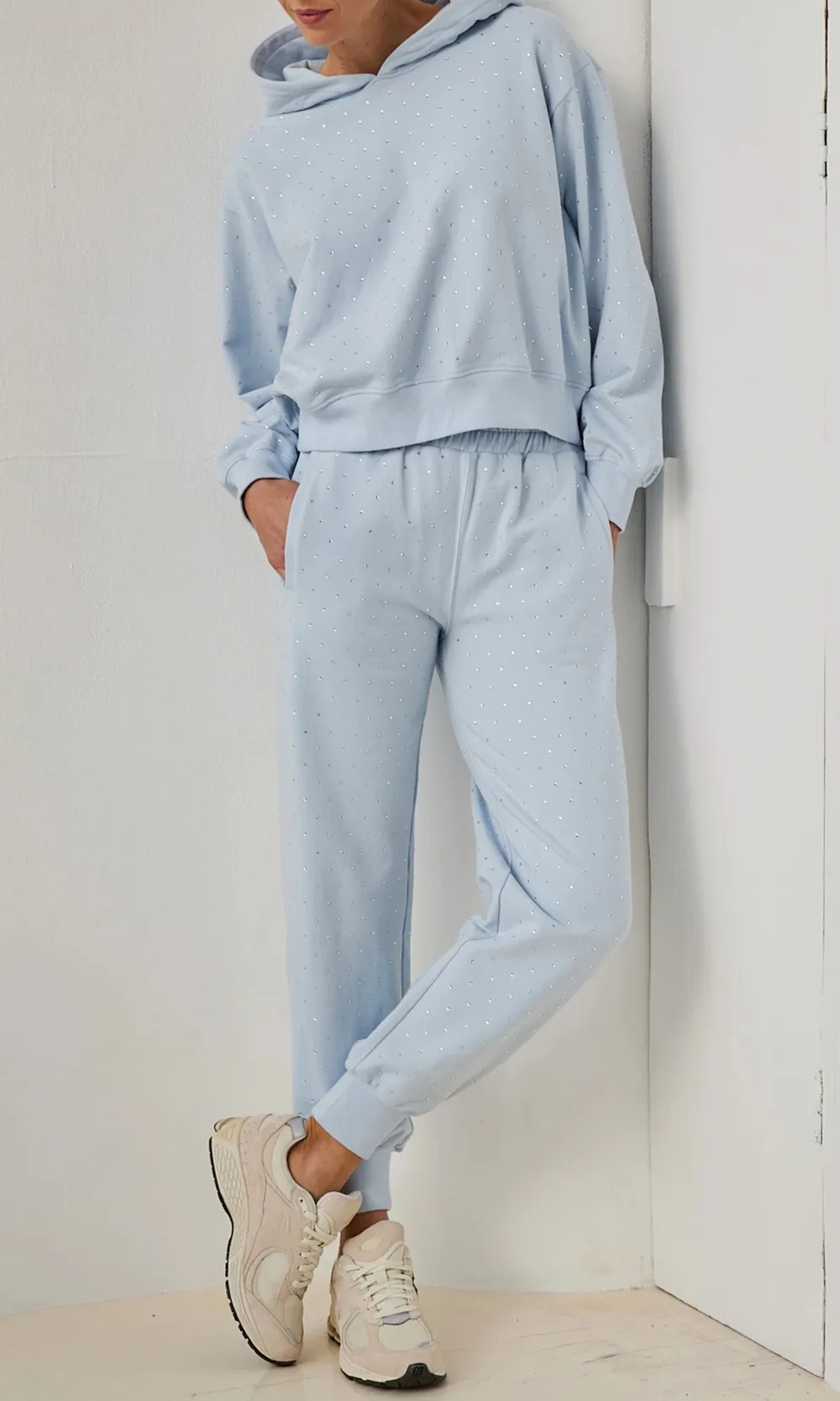 Light Blue Cuffed Trousers