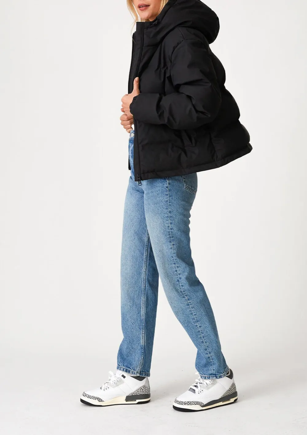 Zip Up Hooded Puffer Jacket