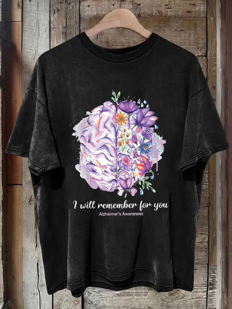 Men'S I Will Remember For You Alzheimer'S Awareness T-Shirt
