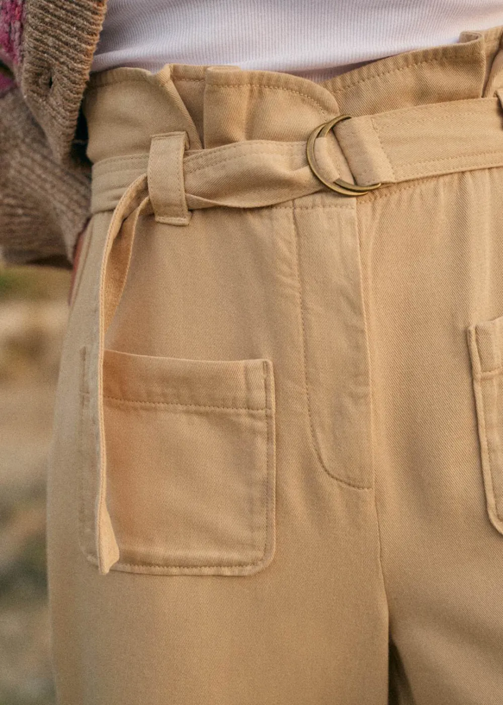 High Waist Ruffled Trousers