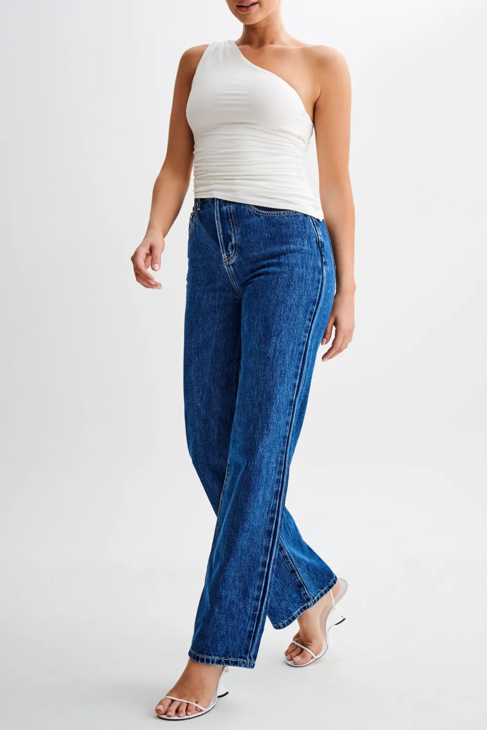 One Shoulder Modal Asymmetric Top