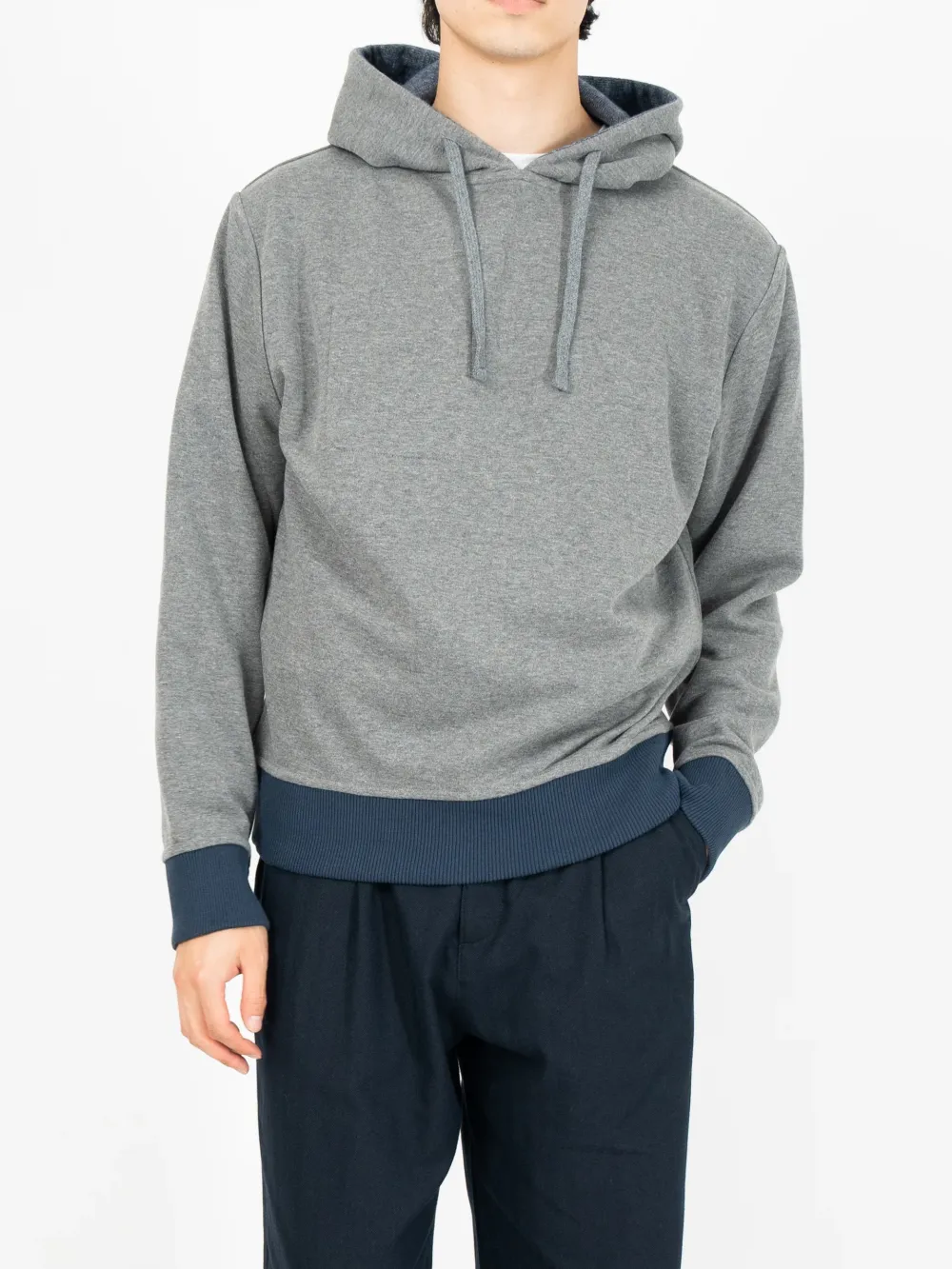 Navy Casual Style Long Sleeve Hoodie