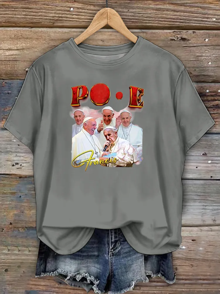 Women's Rip 1936-2025 Print Short Sleeve Round Neck Cotton T-Shirt