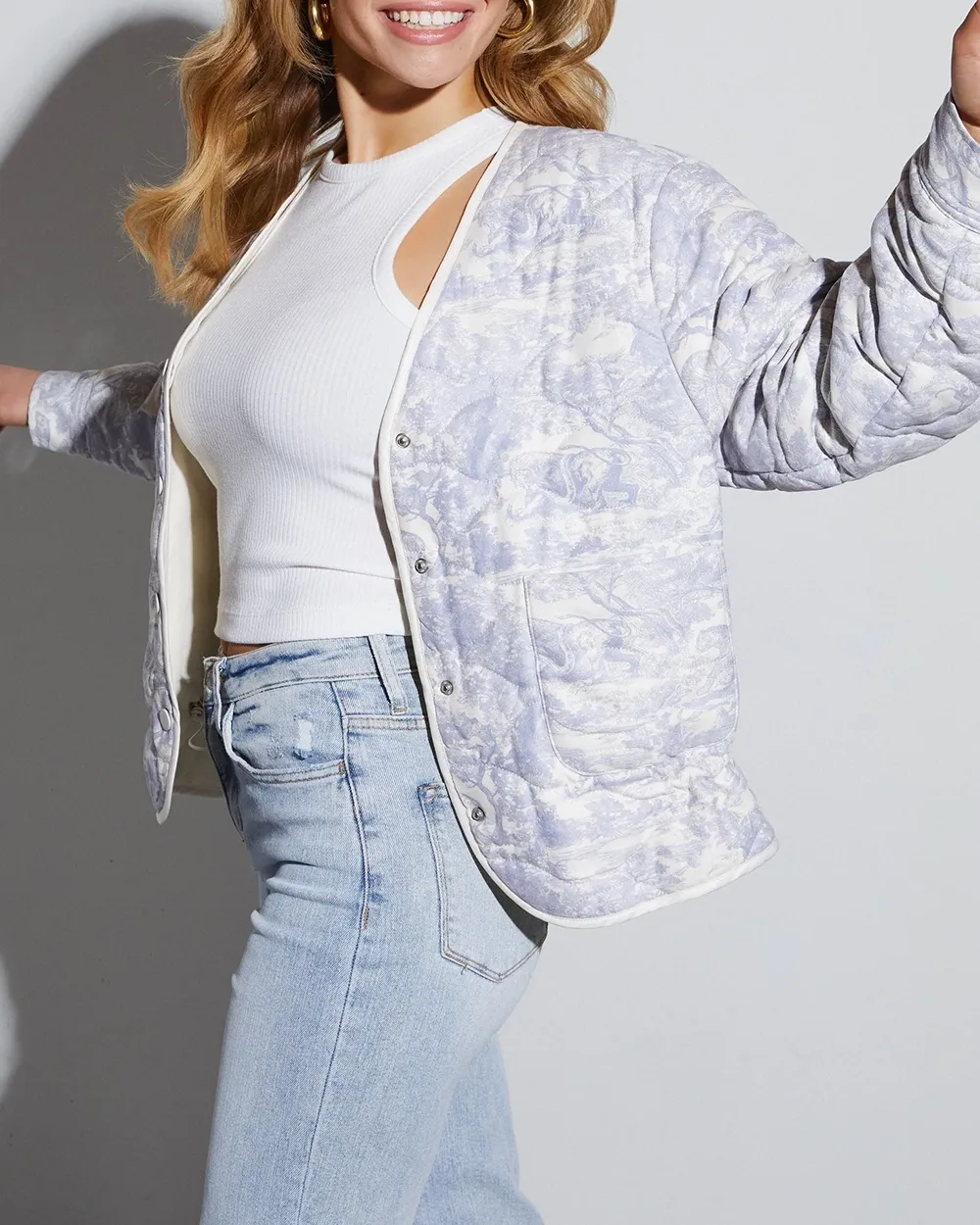 Printed Quilted Jacket