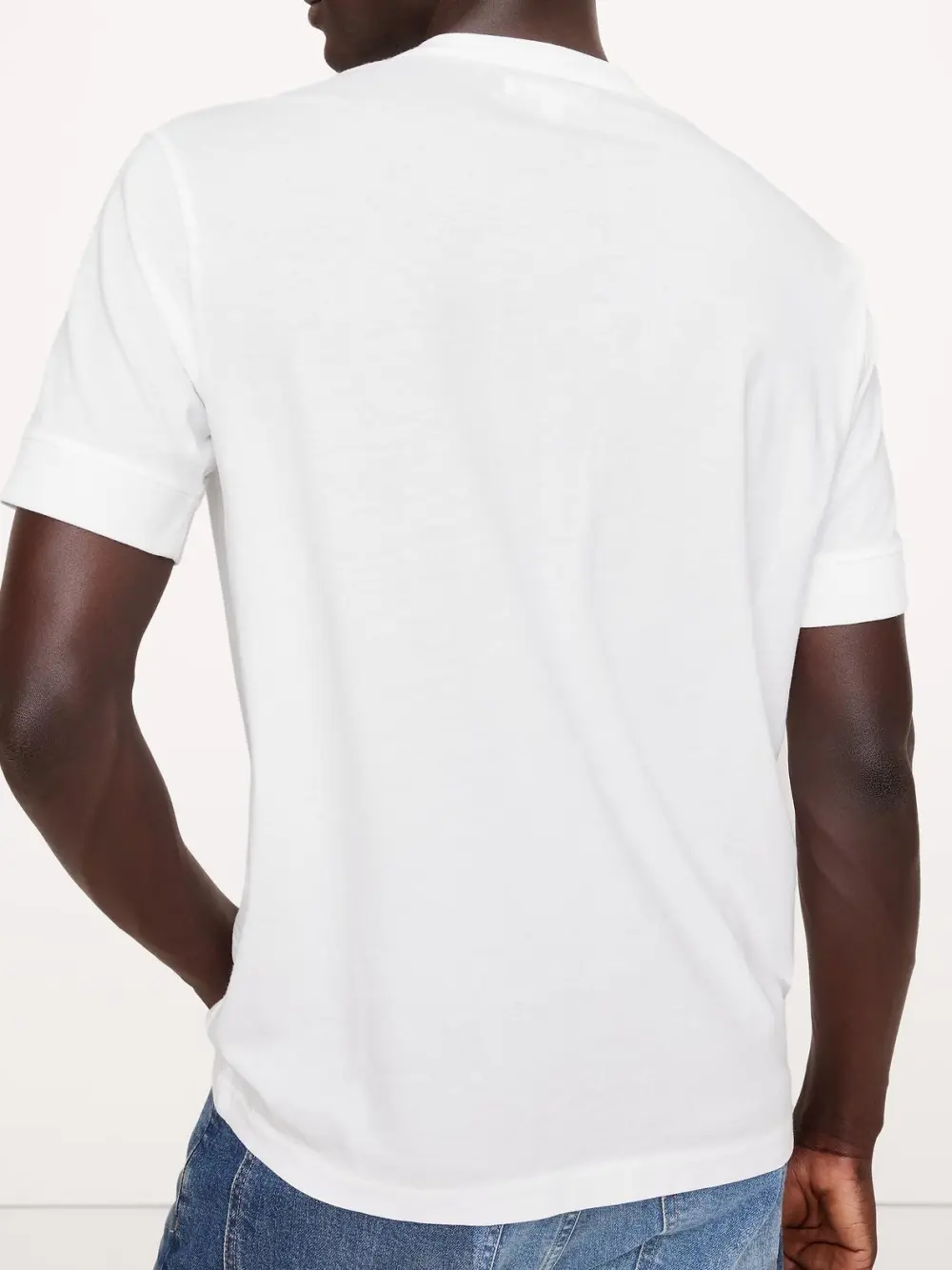 Men's White Pure Cotton Skin-Friendly Buckled Short Sleeves