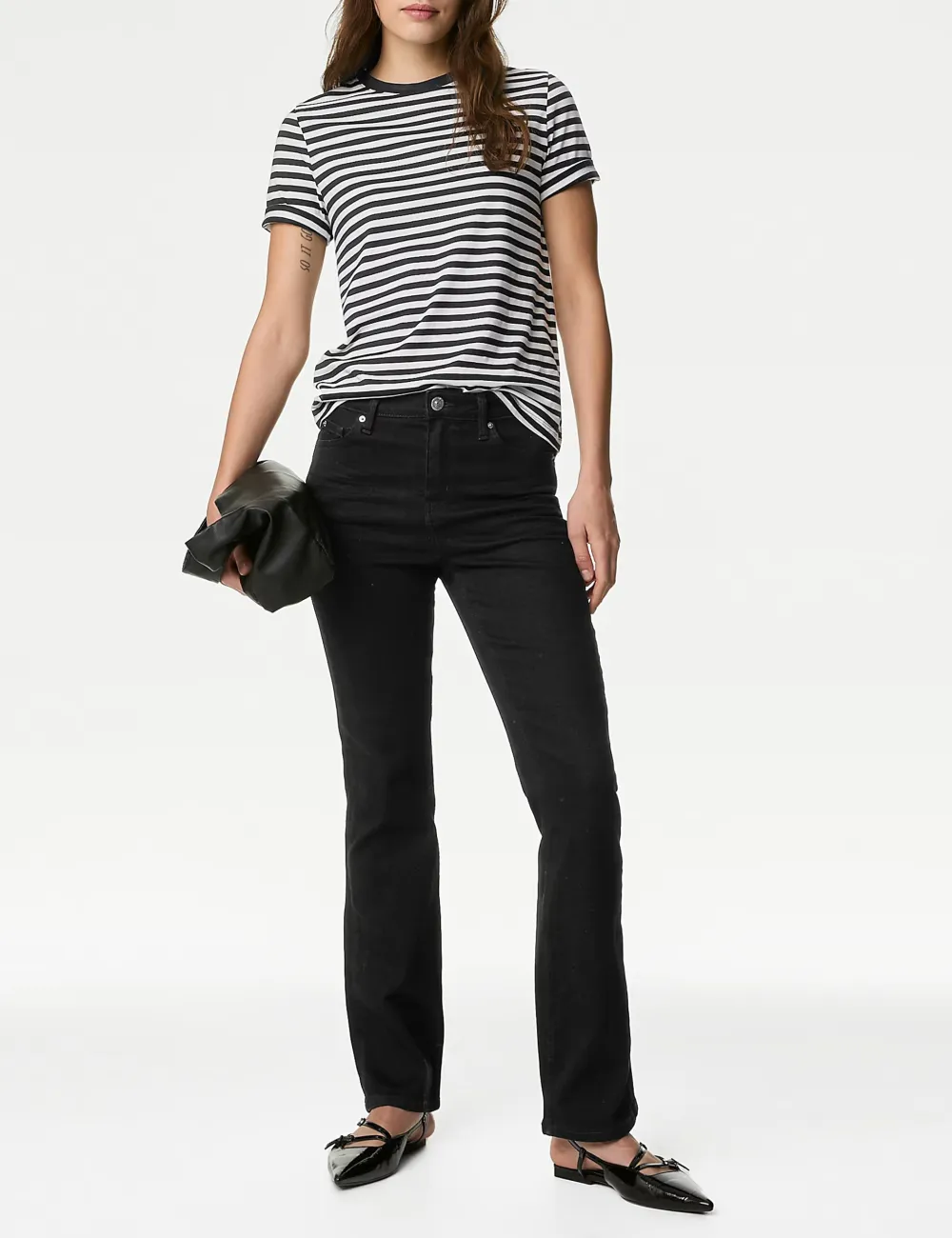 Womens Casual Slit Jeans