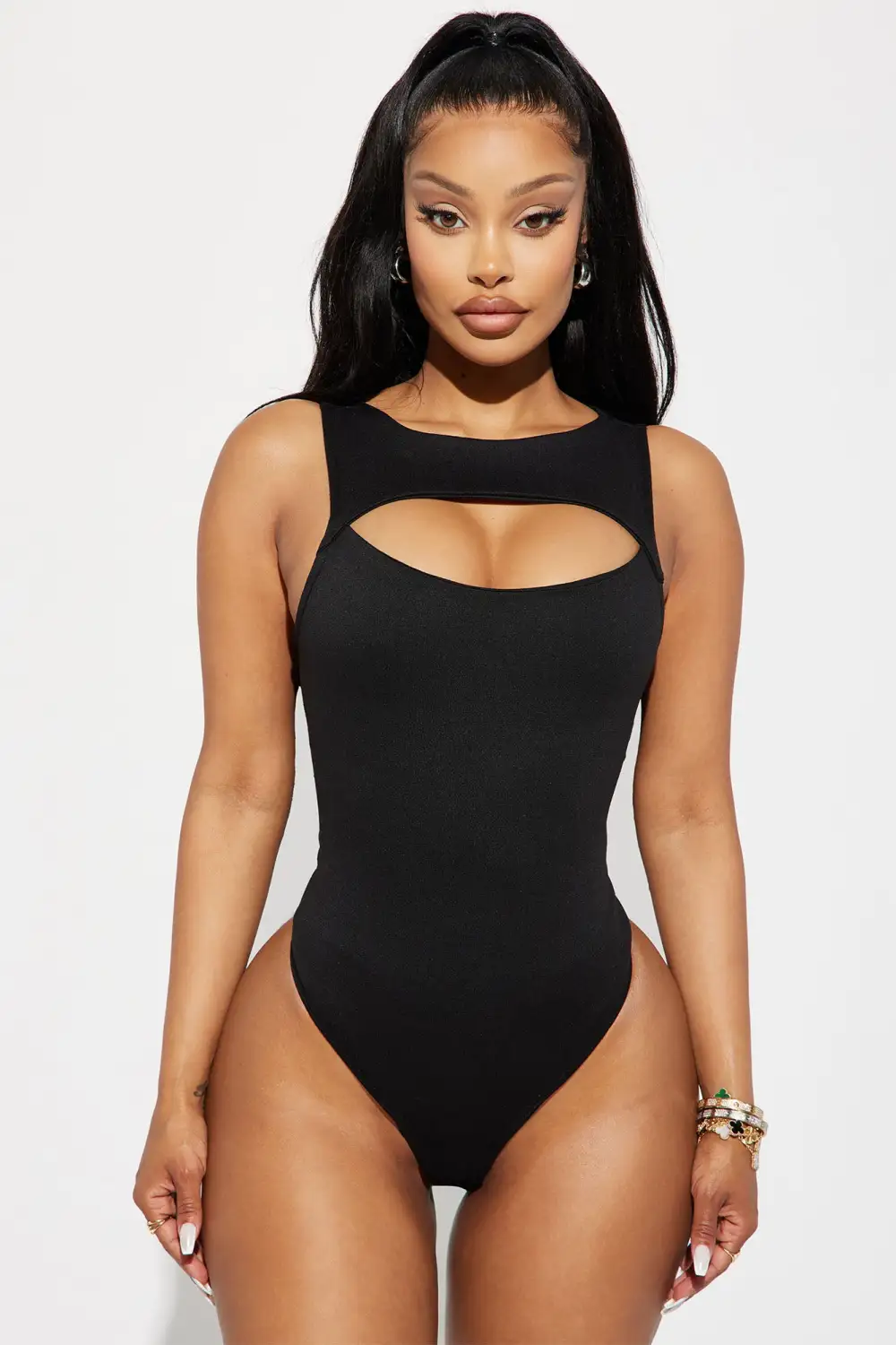 Eli Cut Out Bodysuit - Black
