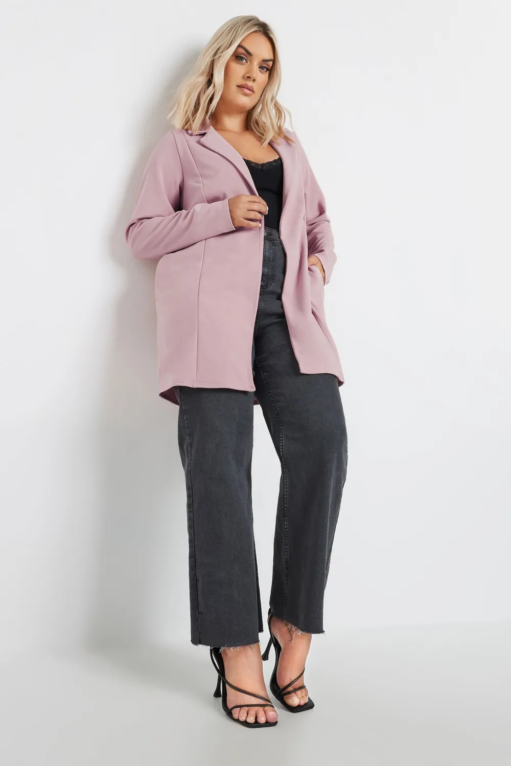 YOURS Curve Hot Pink Longline Blazer