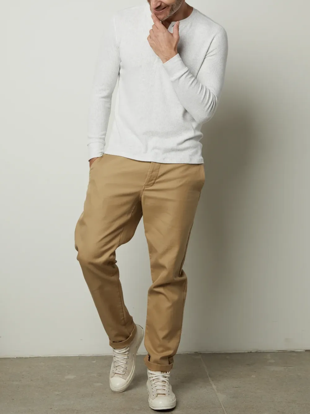 Knitted Solid Color Long Sleeve Top