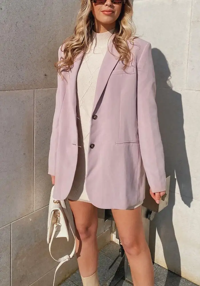 Royal Villa Pink Casual Blazer