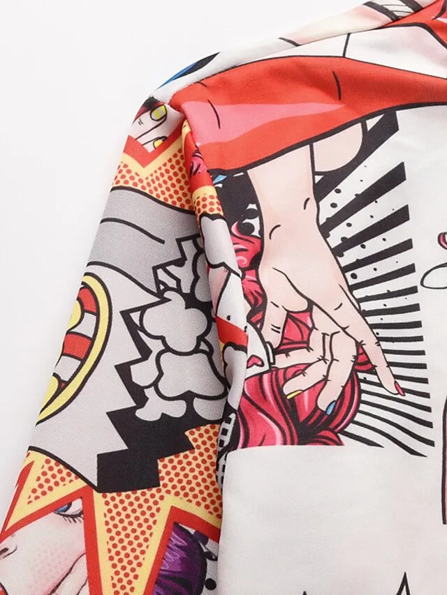 Women's Bomber Jacket Casual Jacket Varsity Jacket  Lips Print Regular Coat Stand Collar Regular Fit Breathable Lightweight Casual Jacket Long Sleeve Print Fall Spring Casual Daily