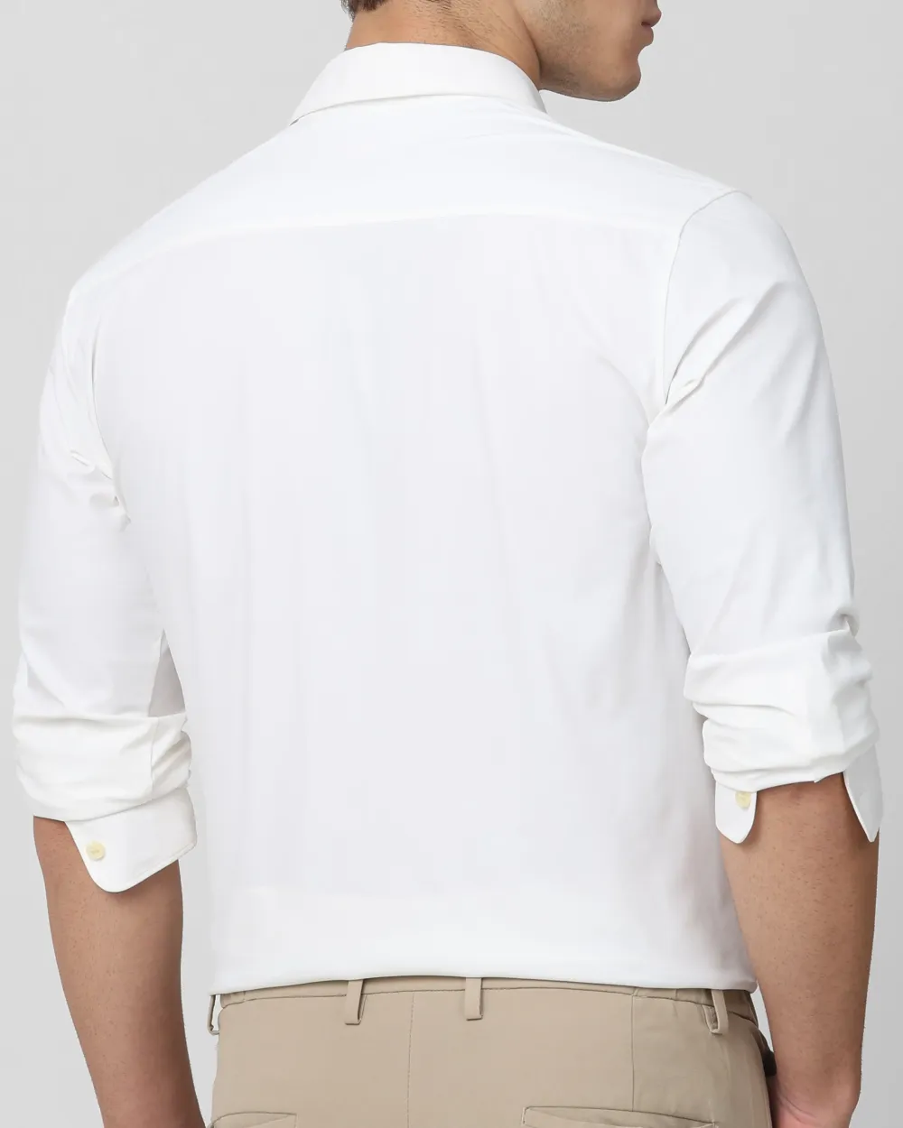 Leisure Soft And Comfortable Slim-Fit Dark White Shirt