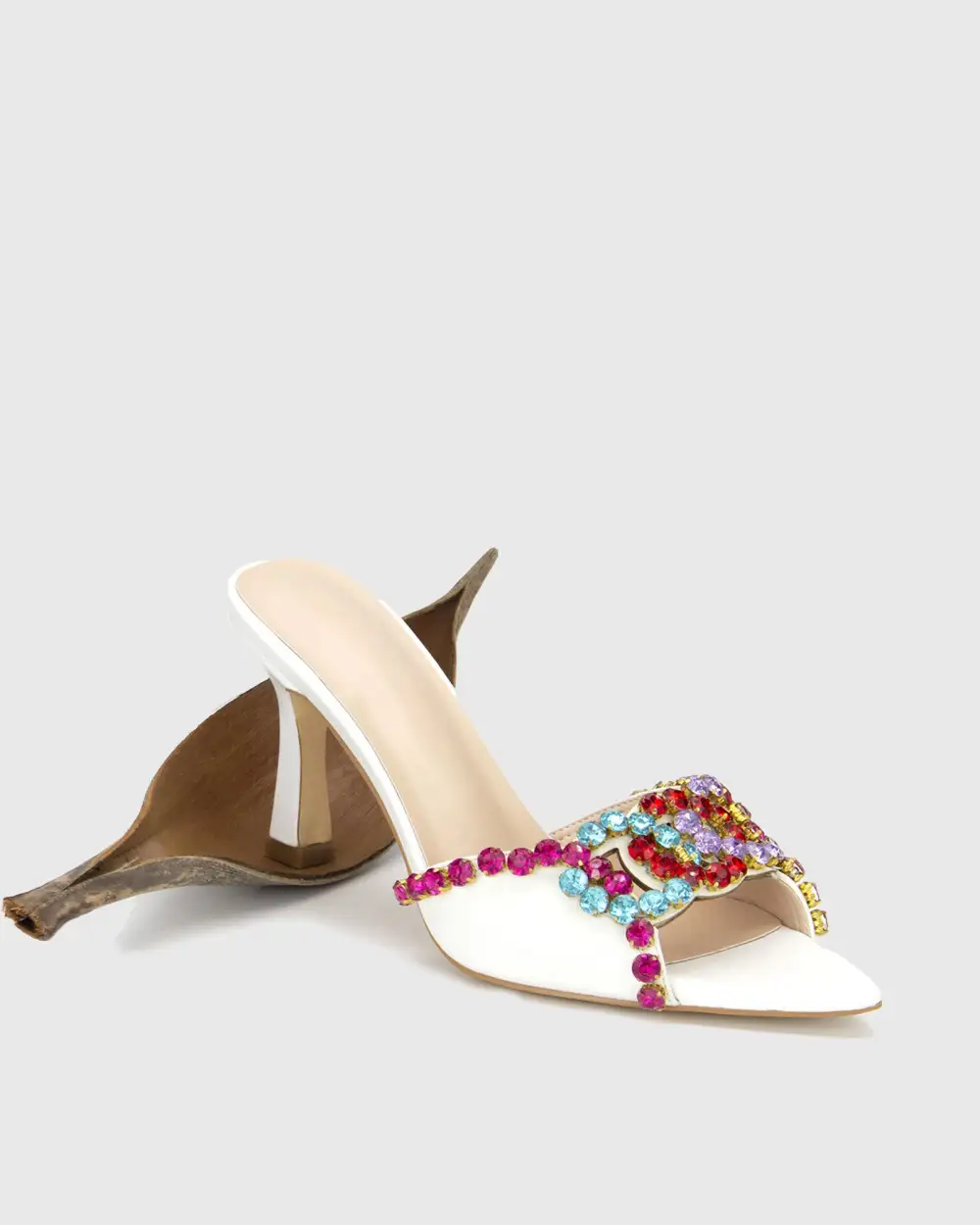 Color Rhinestone Slippers
