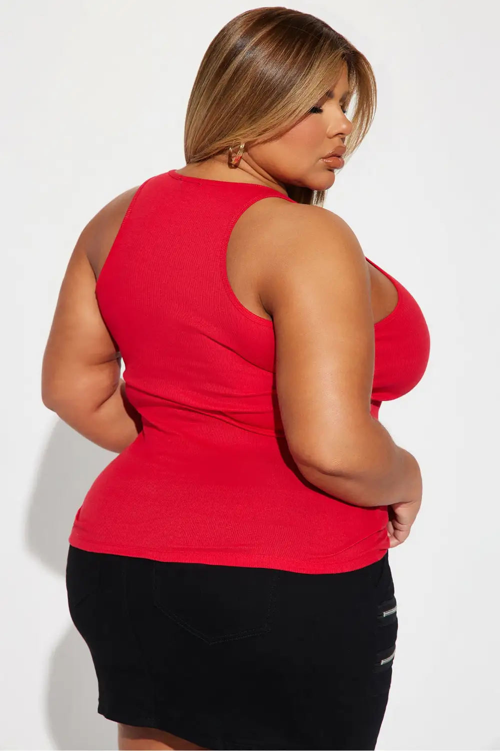 Zoey Racer Back Tank - Red