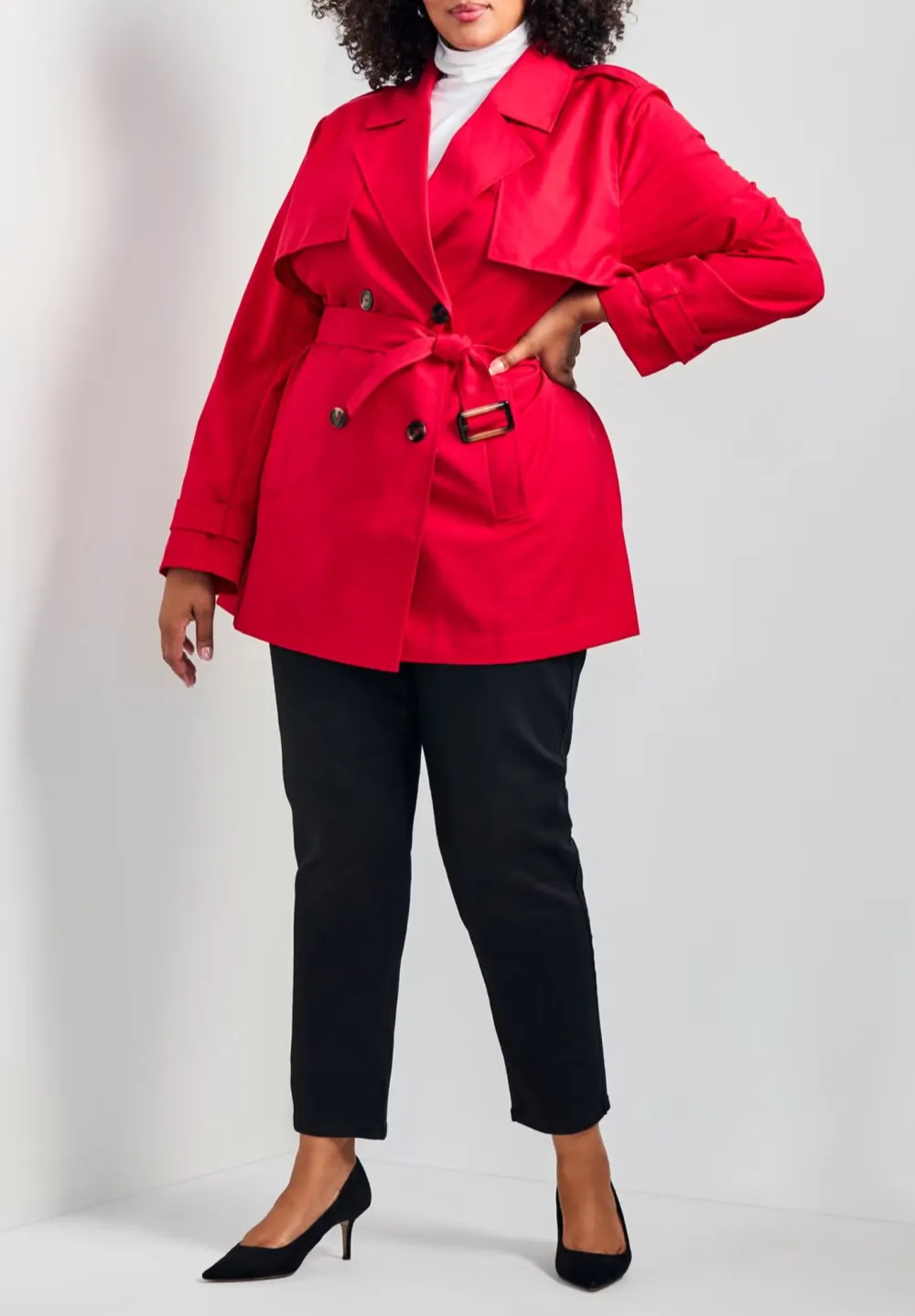 Double Breasted Waistband Jacket