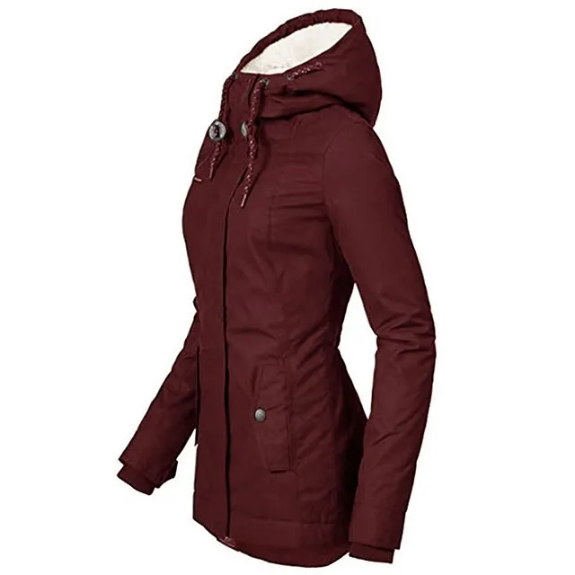 Women's Parka Street Fall Winter Puffer Jacket Long Coat Windproof Warm 3 in 1 Loose Casual Sports Jacket Long Sleeve Solid Color Zipper Purple Blushing Pink Waterpoof Daily Wear Down Parkas  Lined